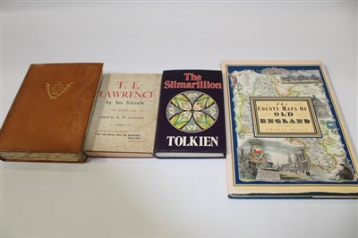 Lot 2454 - Books - Seven Pillars of Wisdom, T. E. Lawrence by his friends, Tolkien The Simarillion and, The County Maps of Old England (4)