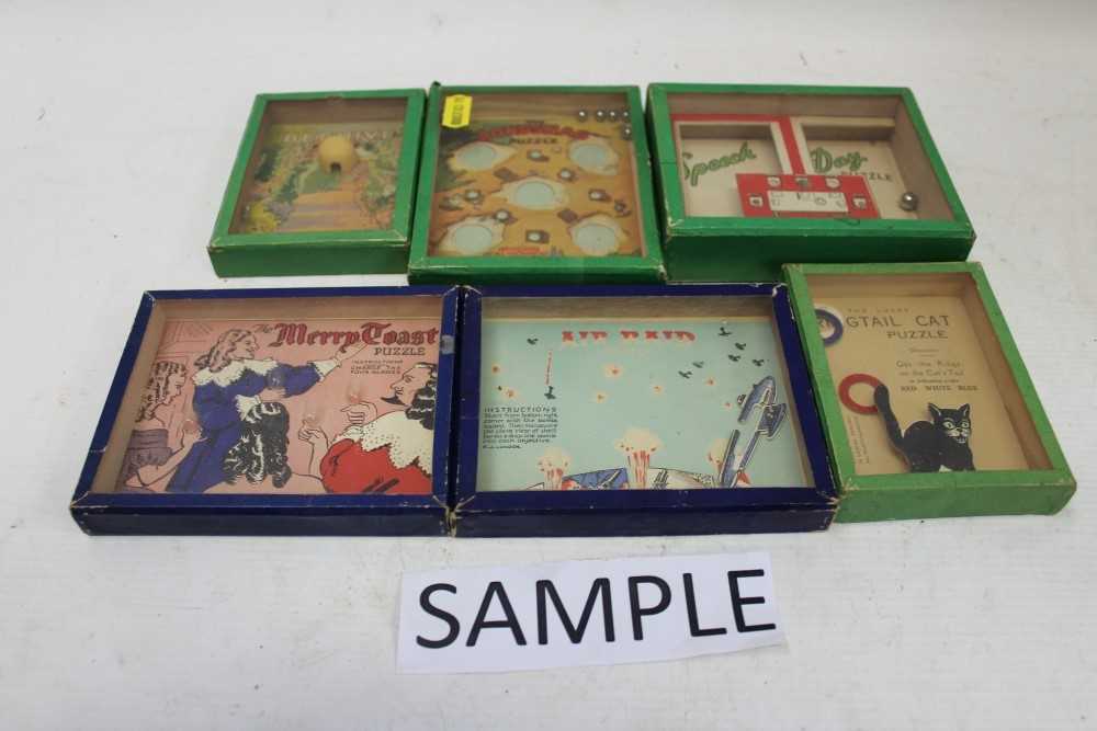 Lot 2848 - Selection of hand-held puzzle games with glass frames (qty)