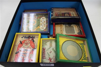 Lot 2848 - Selection of hand-held puzzle games with glass frames (qty)