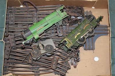 Lot 2849 - Railway - 0 gauge selection - including Caerphilly Castle three-rail locomotive, plus track