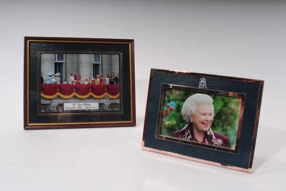 Lot 76 - HM Queen Elizabeth II, Christmas gift, framed photograph of The Queen and The Royal Wedding 2011