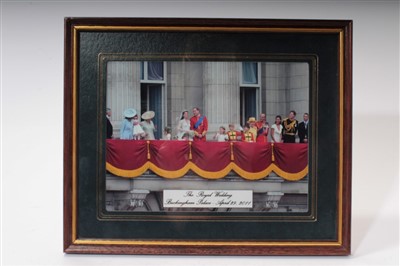 Lot 76 - HM Queen Elizabeth II, Christmas gift, framed photograph of The Queen and The Royal Wedding 2011
