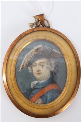Lot 956 - Late 18th / early 19th century Continental watercolour miniature