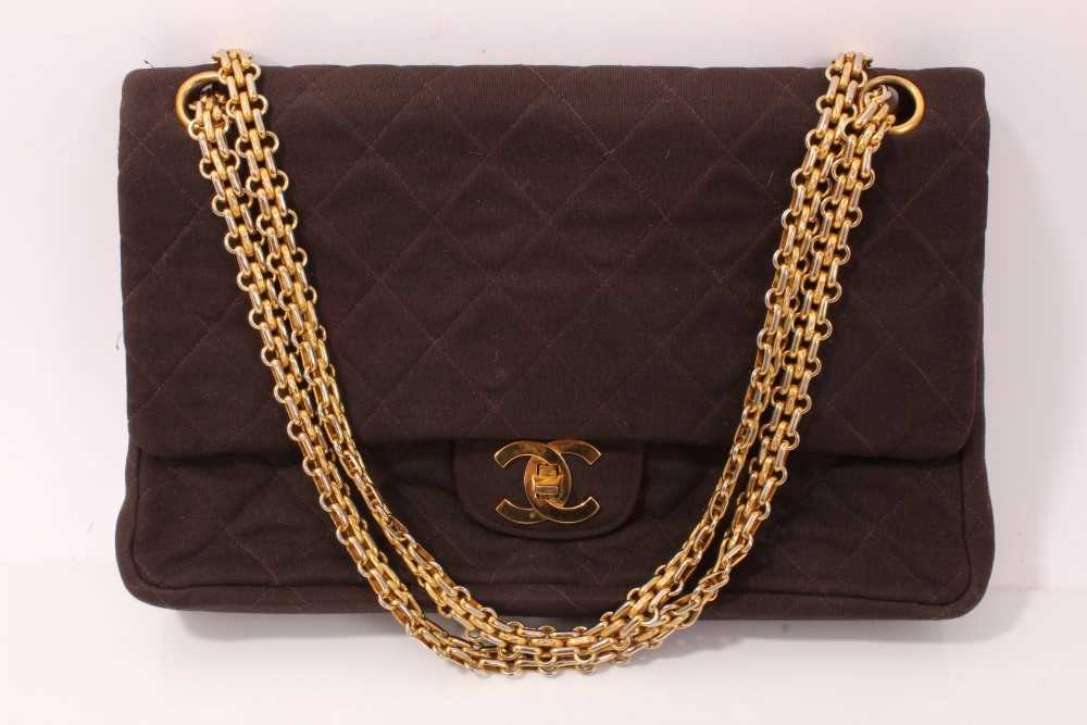 Lot 3067 - Chanel Brown Fabric Handbag