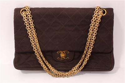 Lot 3067 - Chanel Brown Fabric Handbag