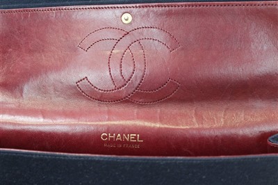 Lot 3068 - Chanel navy Fabric Handbag
