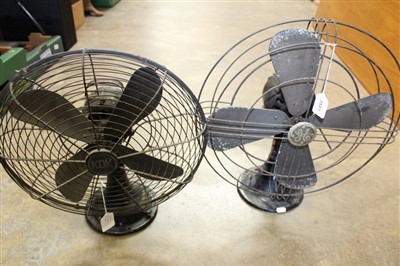 Lot 3581 - Vintage General Electric Fan, together with another 14 inch KDK AC Electric Fan (2)