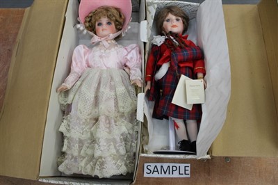 Lot 2825 - Dolls – selection of Alberon - Gemma, Lara, Rosalind, Celia, Tanya, Angus, Maggie, Beth, Sandra (x 2), Bianca, all boxed (11)