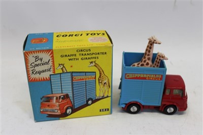 Lot 2845 - Corgi Chipperfield’s Circus Giraffe Transporter with two giraffes no. 503, boxed