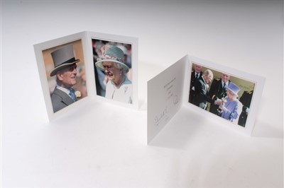 Lot 80 - HM Queen Elizabeth II and HRH The Duke of Edinburgh, two signed Christmas cards 2010; 2011