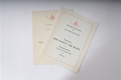 Lot 88 - Collection of Royal Ceremonials, Orders of Service and ephemera – including The Funeral of HM Queen Elizabeth The Queen Mother
