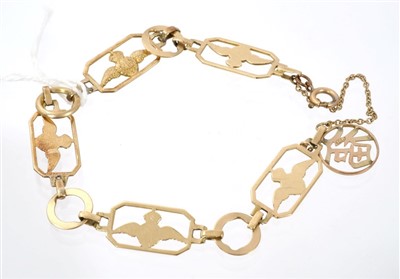 Lot 634 - Second World War period R.A.F. Officer’s sweetheart bracelet