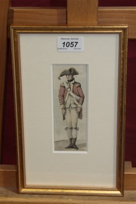 Lot 1057 - Harriet Churchyard watercolour - an Officer. Ex Potter Collection