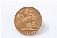 Lot 171 - G.B. gold Sovereign Victoria J.H. 1892.  AF (1 coin)