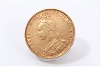 Lot 171 - G.B. gold Sovereign Victoria J.H. 1892.  AF (1 coin)