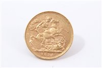 Lot 172 - G.B. gold Sovereign Victoria O.H. 1894.  AVF (1 coin)