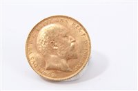 Lot 178 - G.B. gold Sovereign Edward VII 1910.  GVF (1 coin)
