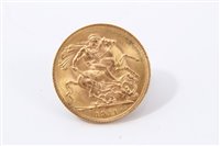 Lot 180 - G.B. gold Sovereign George V 1911.  GVF (1 coin)