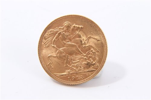 Lot 187 - G.B. gold Sovereign George V 1913.  GVF (1 coin)