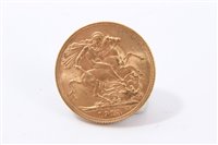 Lot 187 - G.B. gold Sovereign George V 1913.  GVF (1 coin)