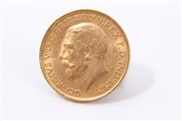 Lot 189 - G.B. gold Sovereign George V 1913 (edge bruised), otherwise GVF (1 coin)