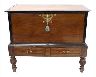 Lot 1619 - 18th Century Ceylonese chest on stand