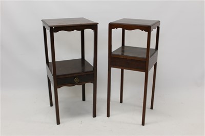 Lot 1629 - Two George III bedside tables