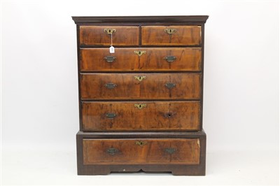 Lot 1625 - George I walnut chest on stand