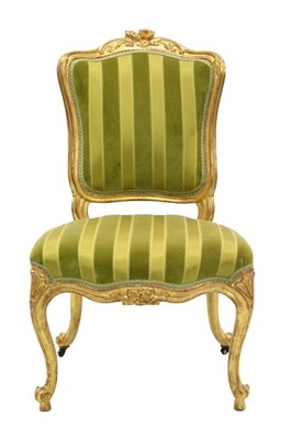 Lot 1626 - Late 18th / early 19th century giltwood side chair