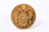 Lot 220 - Austria – gold 4 Ducat 1915 (N.B. restrike).  AU (1 coin)
