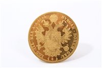 Lot 221 - Austria – gold 4 Ducat 1915 (N.B. restrike).  AU (1 coin)