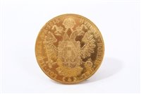 Lot 222 - Austria – gold 4 Ducat 1915 (N.B. restrike).  AU (1 coin)