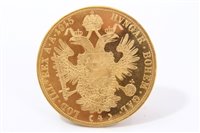 Lot 223 - Austria – gold 4 Ducat 1915 (N.B. restrike).  AU (1 coin)