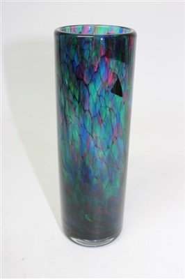 Lot 2093 - Isle of Wight iridescent cylindrical vase