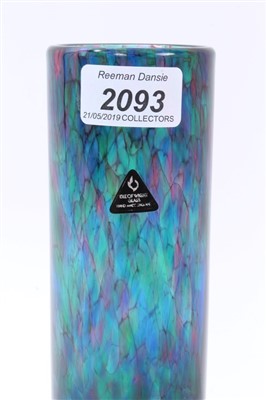 Lot 2093 - Isle of Wight iridescent cylindrical vase