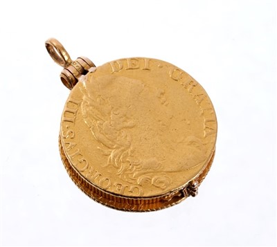 Lot 638 - Unusual double-sided gold coin fob