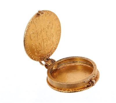 Lot 638 - Unusual double-sided gold coin fob