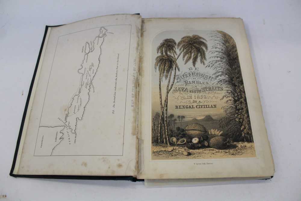 Lot 1258 - Books - Charles Walker Kinloch Zieke Reiziger – Rambles in Java and The Straits, published Simpkin, Marshall & Co. Teignmouth, first edition, 1853, cloth binding.
