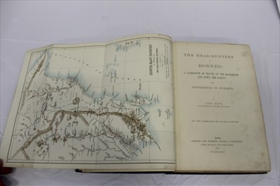 Lot 2680 - Books - Carl Bock – The Head Hunters of Borneo – A Narrative of Travel up the Mahakkam and down the Barito, published Sampson, Low, Marston, Searle & Rivington, London, 1881, first edition