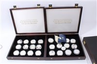 Lot 242 - World – mixed modern silver Crowns (N.B. cased) and other coinage (qty)