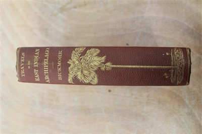 Lot 2435 - Books -Albert S. Bickmore – Travels in the East Indian Archipelago, published D. Appleton & Company, New York, 1869, tooled leather binding.