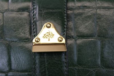 Lot 3083 - Mulberry Green Mock Croc Leather Handbag and Belt