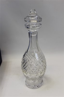Lot 2114 - Ceramic art pottery vase, together with a Waterford crystal Colleen pattern decanter and stopper in box (2)
