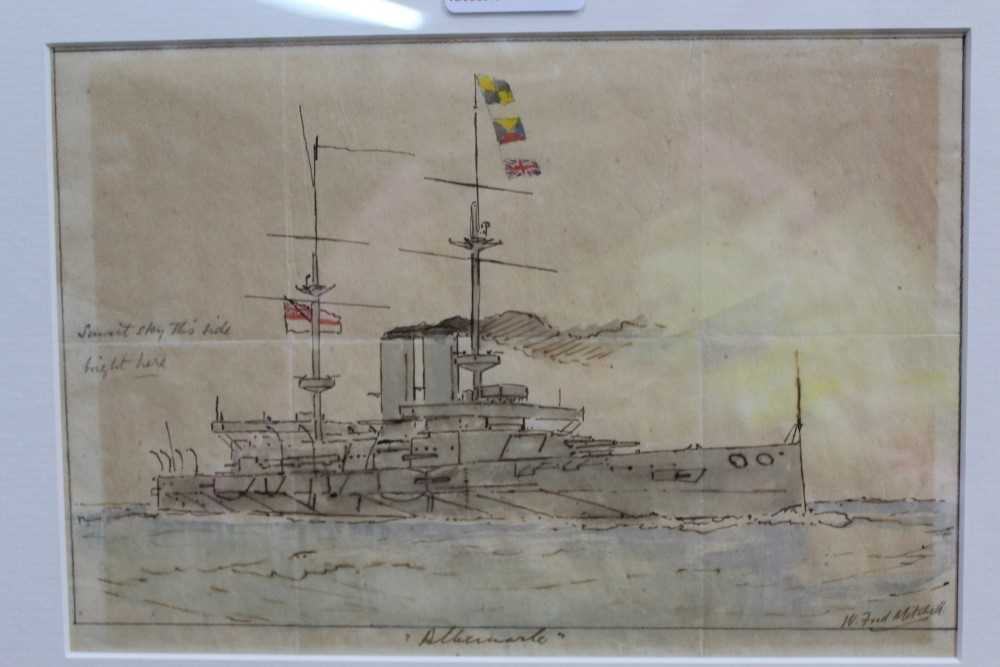 Lot 1219 - William Frederick Mitchell  (1845-1914) watercolour, sketch for Albermarle