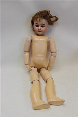 Lot 2857 - Armand Marseille AM10 DEP 1894 porcelain-headed doll with
composite body, sleeping eyes and painted features