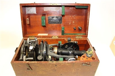 Lot 3611 - 1940s theodolite by E. R. Watts & Son Ltd.  Serial no. 53304, in fitted case