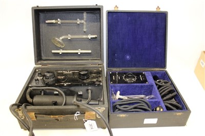 Lot 3614 - John Bell & Croyden, London, Ultra Violet Wand Therapy Machine in a fitted case and one other similar (2)