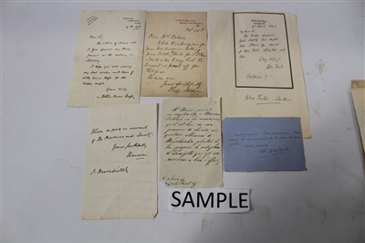 Lot 2451 - Victorian autographs including Arthur Conan Doyle