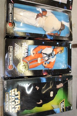 Lot 2894 - Star Wars selection of boxed figures – mostly Hasbro,
Kenner and other manufacturers, plus some Planet of the Apes and other boxed
figures (qty)