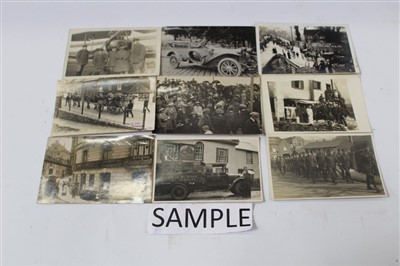 Lot 2468 - Postcards including real photographic WW1 Swiss border Soldiers street scenes etc